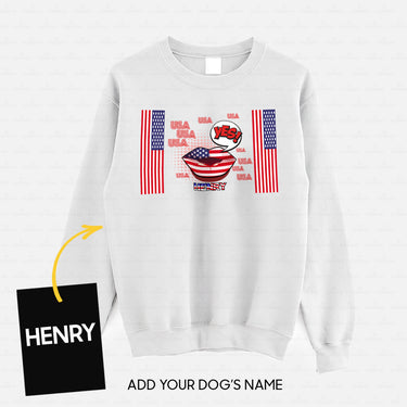 Personalized Dog Gift Idea - America Let's Say Yes For Dog Lovers - Standard Crew Neck Sweatshirt